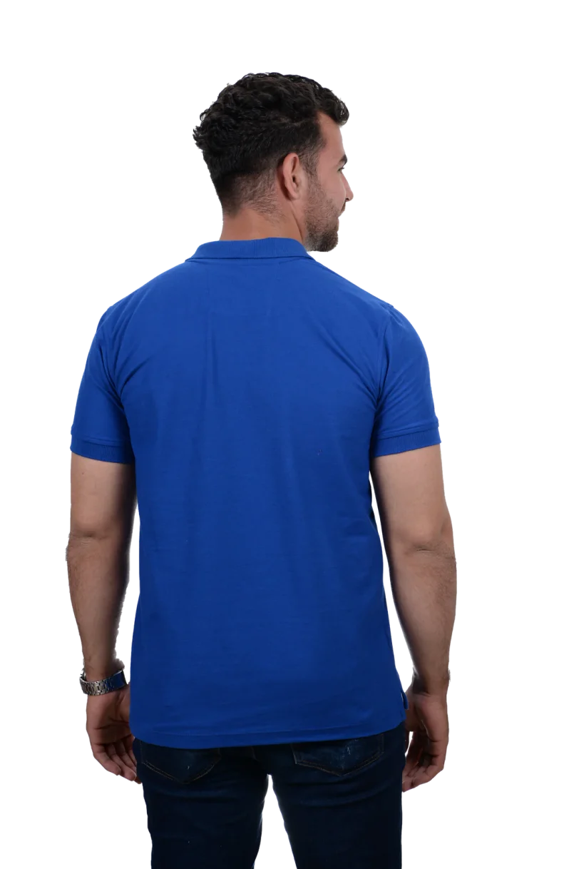 camisetas tipo polo para hombre azul rey 001C - Image 3