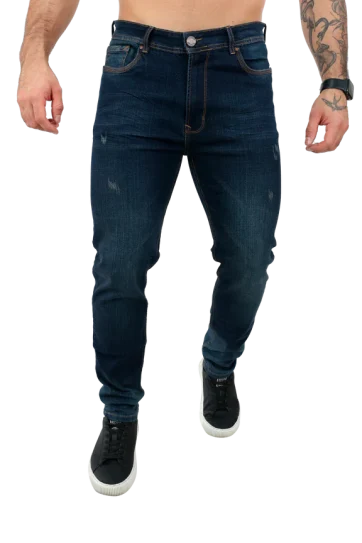 jeans 002 azul oscuro con desgaste