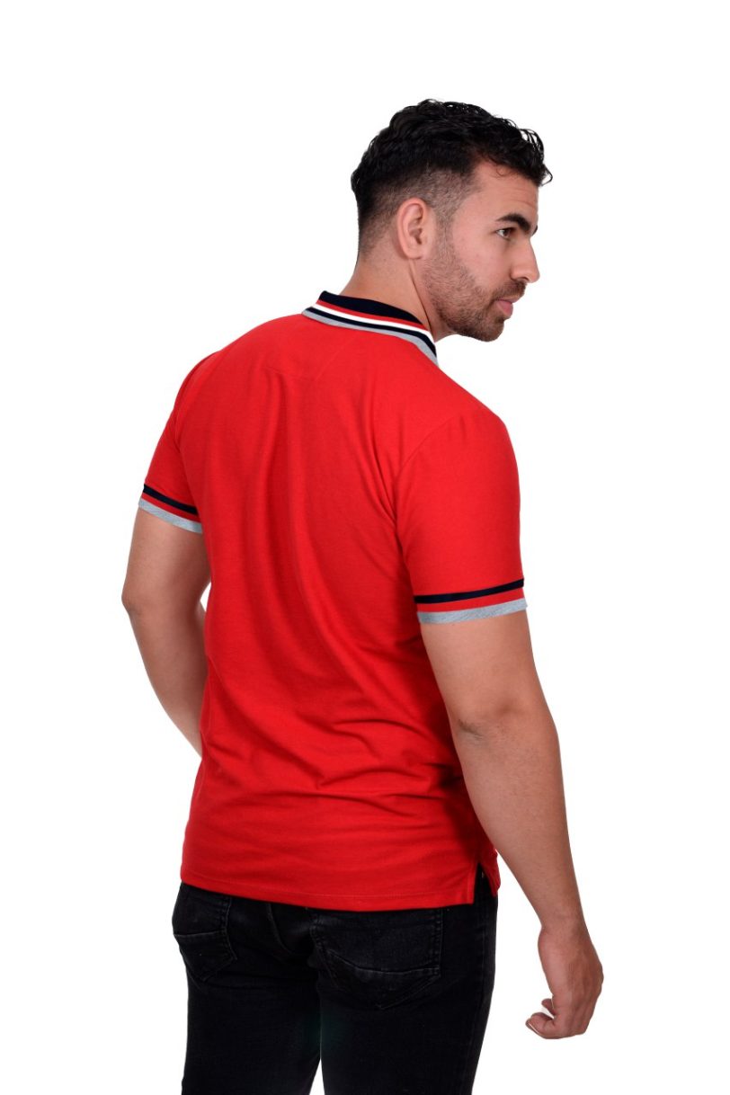 camisetas tipo polo para hombre básica rojo 001B1 - Image 2
