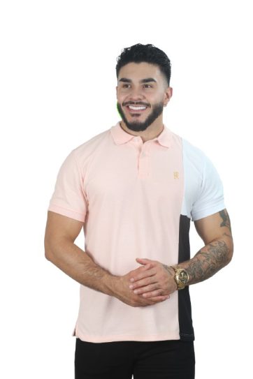 polo combinada 043D ROSA/NEGRO/BLANCO