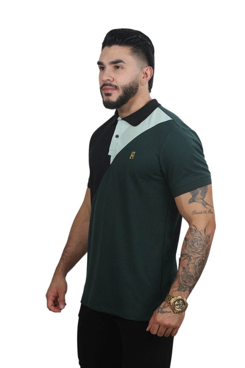 Polo combinada 054a Militar/Negro/Pistacho - Image 2