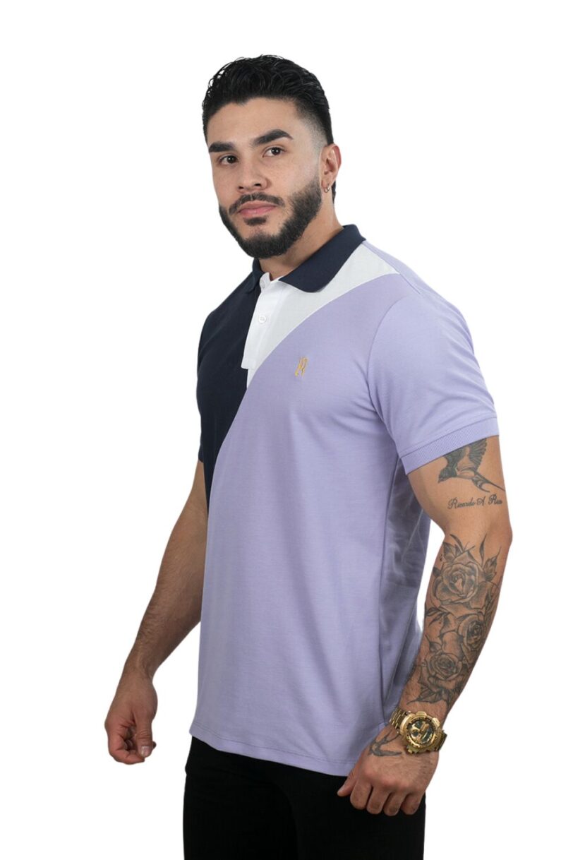 polo combinada 054c Lila/Azul/Blanco - Image 2