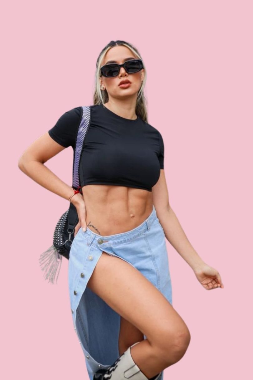 Falda Jeans larga botones N151A - Image 4