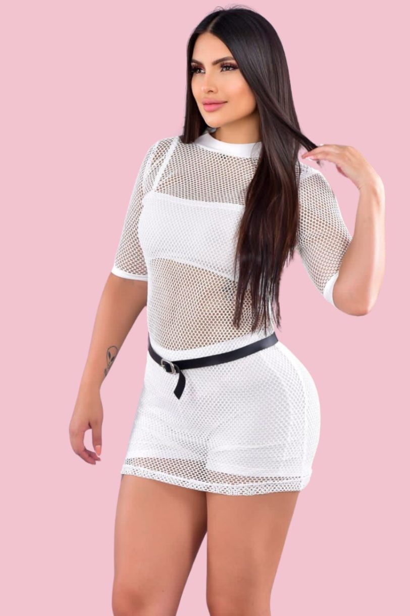 vestido malla