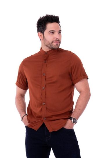 Camisa manga corta t85b1 ladrillo