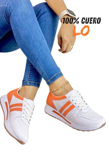 tenis deportivo cuero rosario
