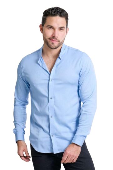Camisa manga larga azul claro