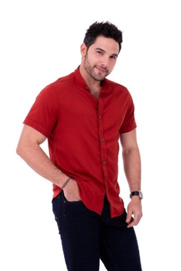 Camisa manga corta t85b1 rojo