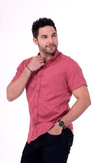 Camisa manga corta t85b1 rosado