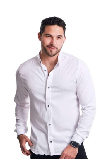 Camisa manga larga t85b blanco