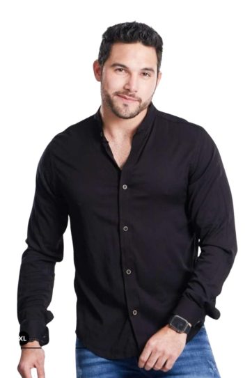 Camisa manga larga t85b negro