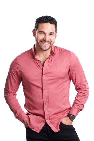 Camisa manga larga t85b palo rosa oscuro