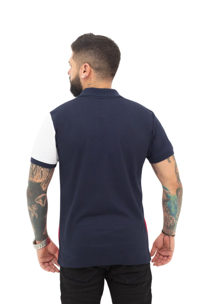 camiseta tipo polo AZUL/OSC/BLANCO/ROJO 070c - Image 3