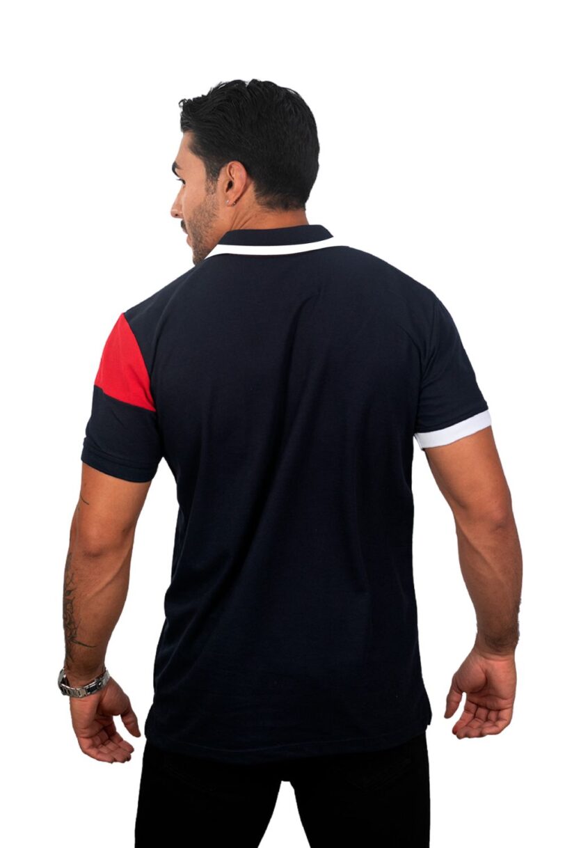 camiseta tipo polo rojo/azul7osc/blanco 079c - Image 3