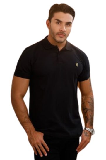 camiseta tipo polo negro 001d1