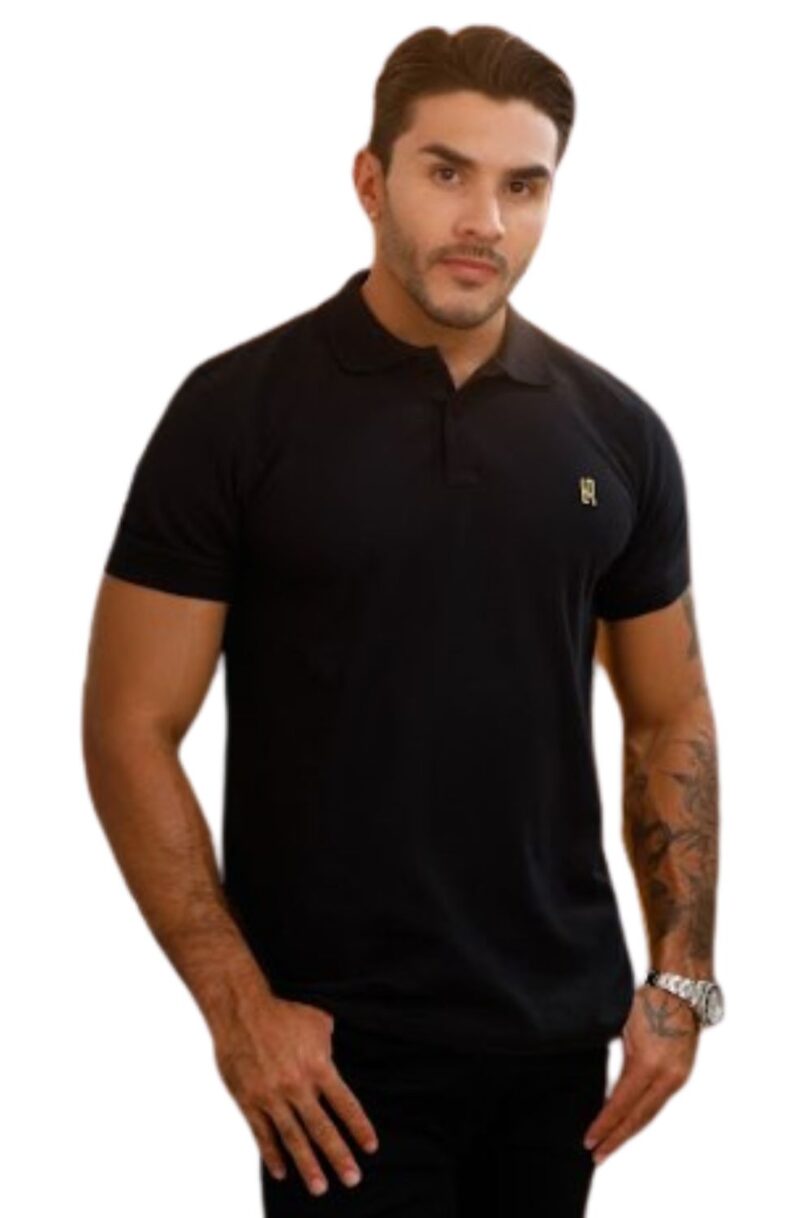 camiseta tipo polo negro 001d1