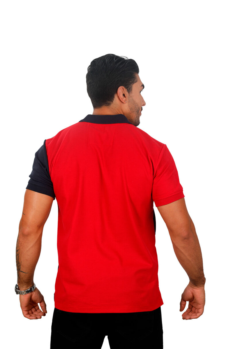 camiseta tipo polo rojo/azul/osc/blanco 078a - Image 3