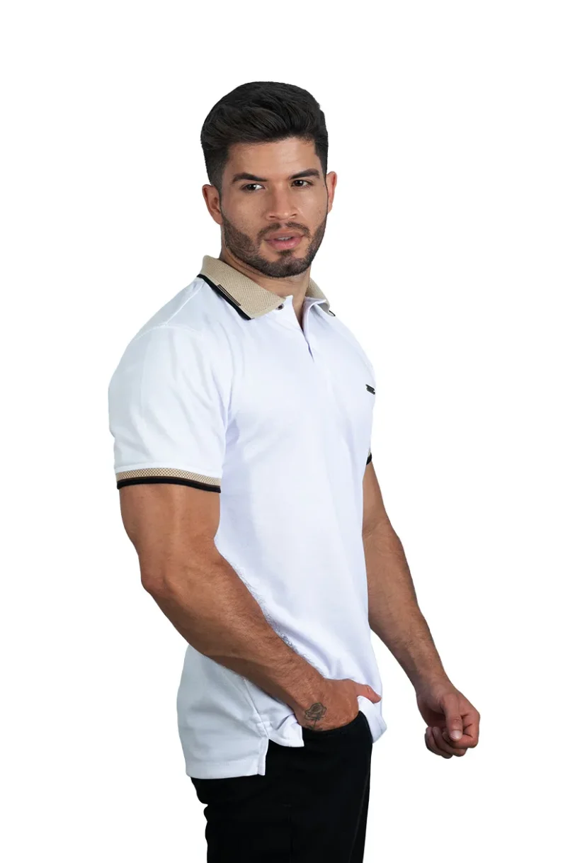 Camiseta tipo polo  BLANCO/JACQUARD 001FA - Image 2