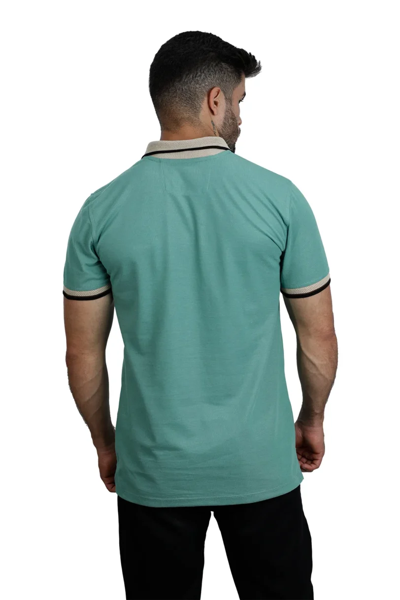 Camiseta tipo polo  VERDE/OLIVO/JACQUARD 001IA - Image 3