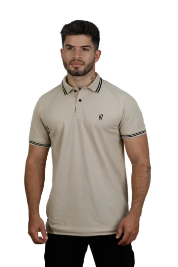 Camiseta tipo polo trigo 001Y