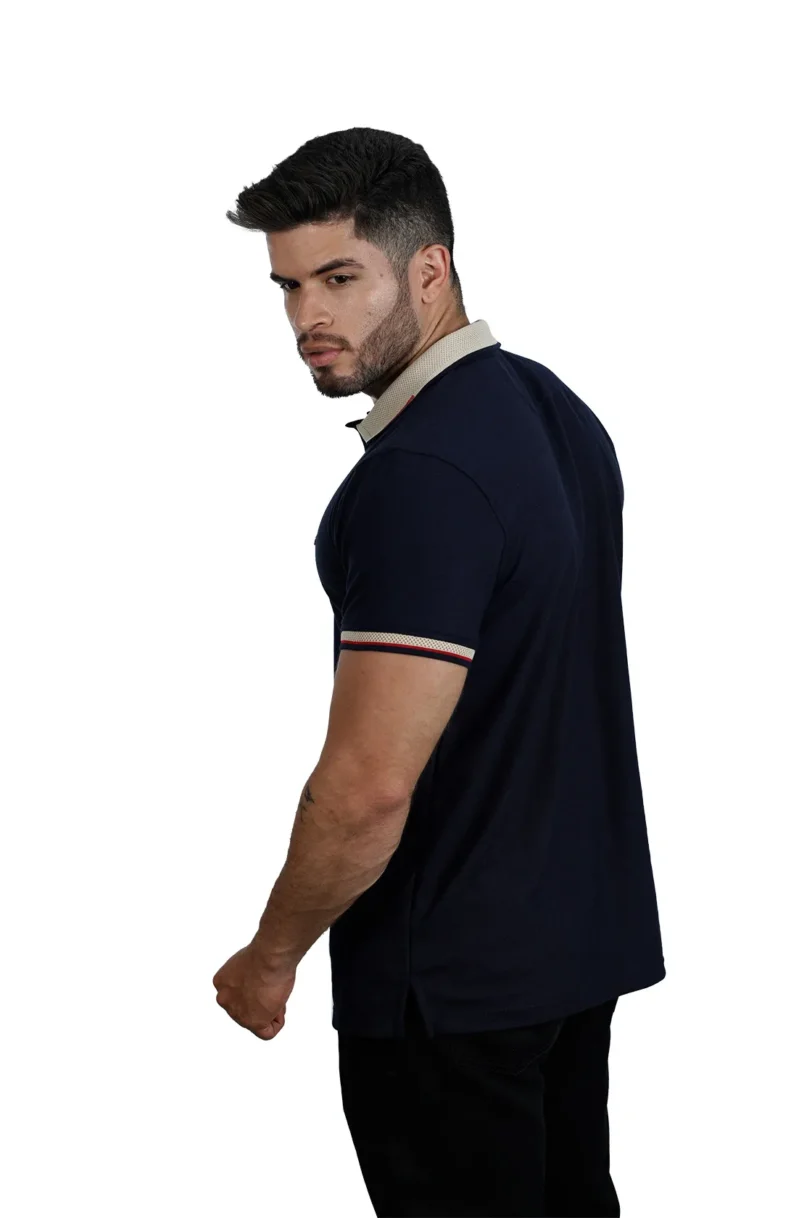 Camiseta tipo polo  AZUL/OSCURO/JACQUARD 001GA - Image 2
