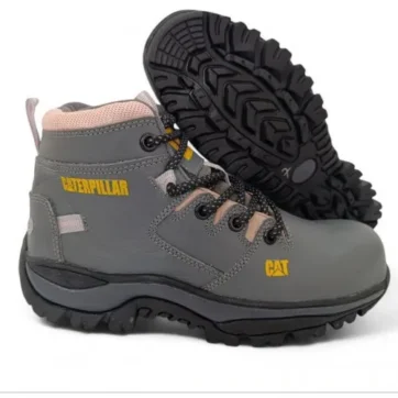 Botas Caterpillar 021 cp gris con puntera rosado dama