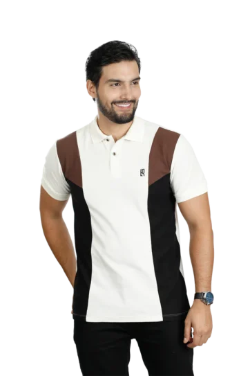 Camiseta tipo polo cafe osc negro 084d