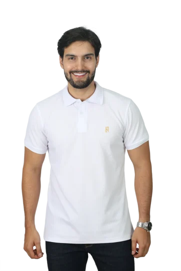 Camiseta tipo polo blanco 001fa2