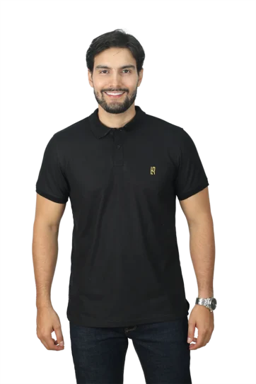 Camiseta tipo polo negro 001da1
