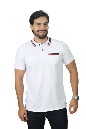 Camiseta tipo polo blanca 092c