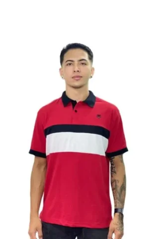 Expertos en Camisetas Tipo POLO 171 Camiseta Polo rojo negro blanco para Hombre j11