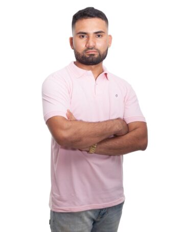 Camiseta Polo Rosado para Hombre J1