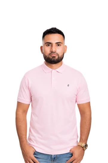 Expertos en Camisetas Tipo POLO 271 Camiseta Polo Rosado para Hombre J1