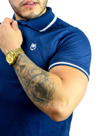Camiseta Polo azul oscuro para Hombre j2