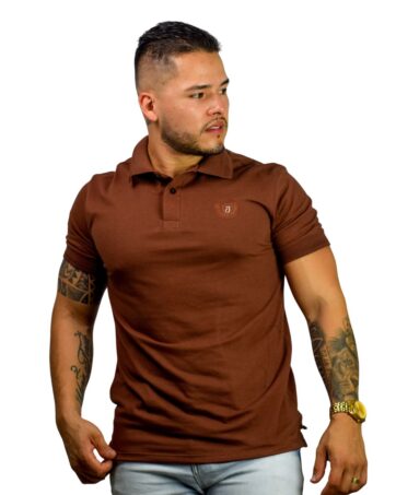 Camiseta Polo cafe para Hombre j1