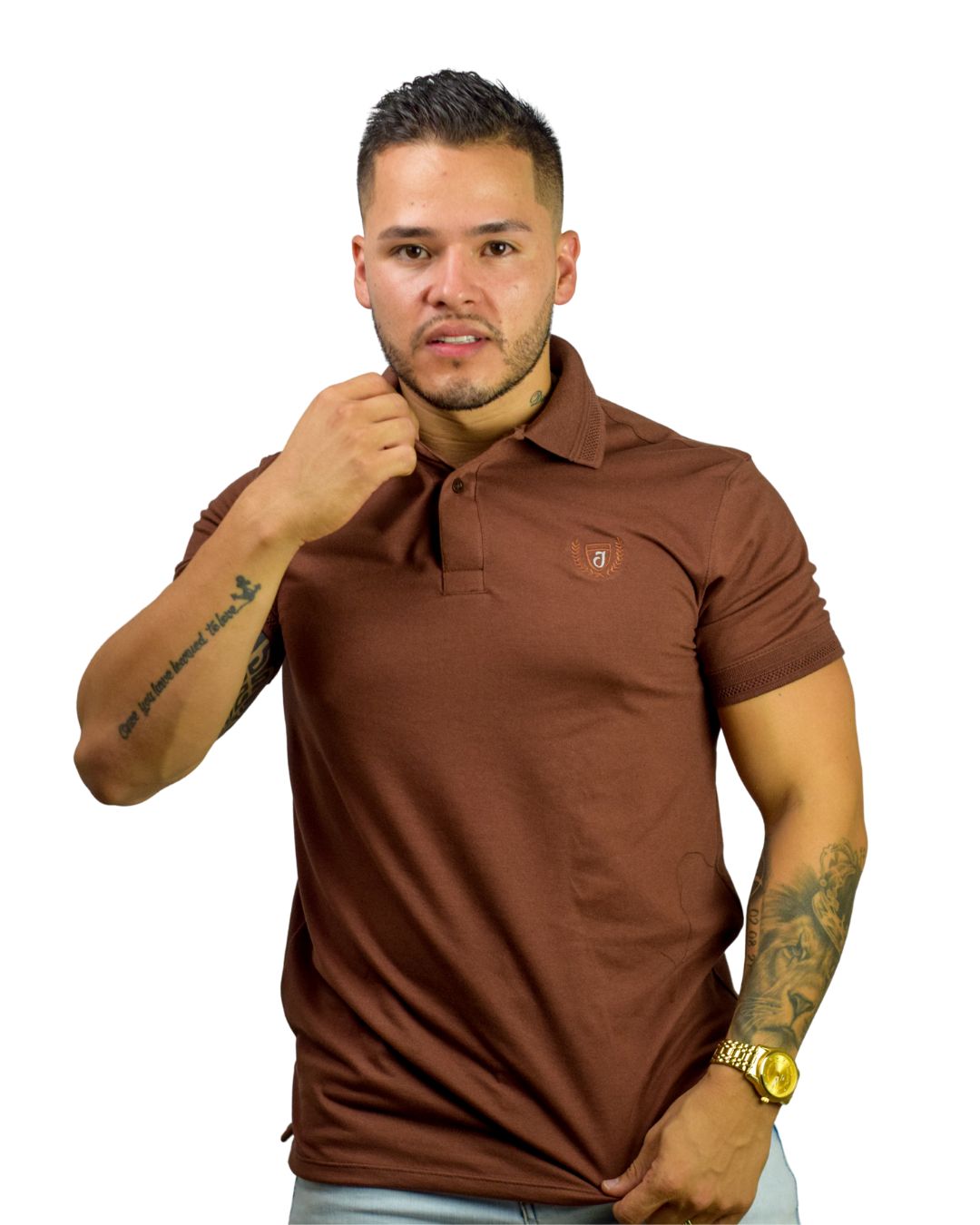 Camiseta Polo cafe para Hombre j1 4 Camiseta Polo cafe para Hombre j1 - Image 2