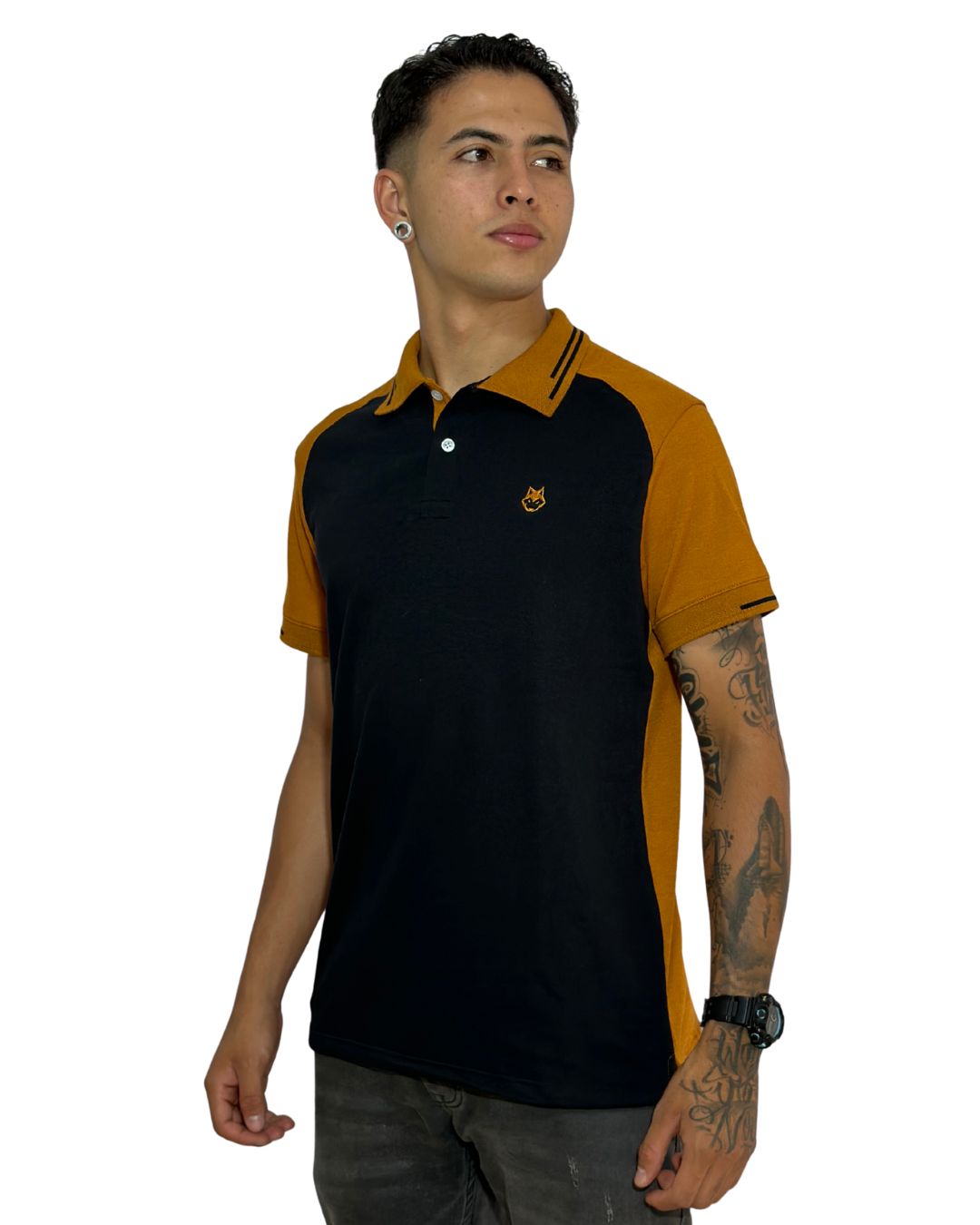 Camiseta Polo negro ocre para Hombre j9 3 Camiseta Polo negro ocre para Hombre j9