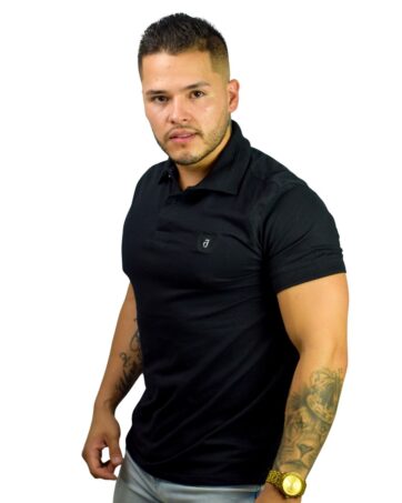 Camiseta Polo negro para Hombre j1