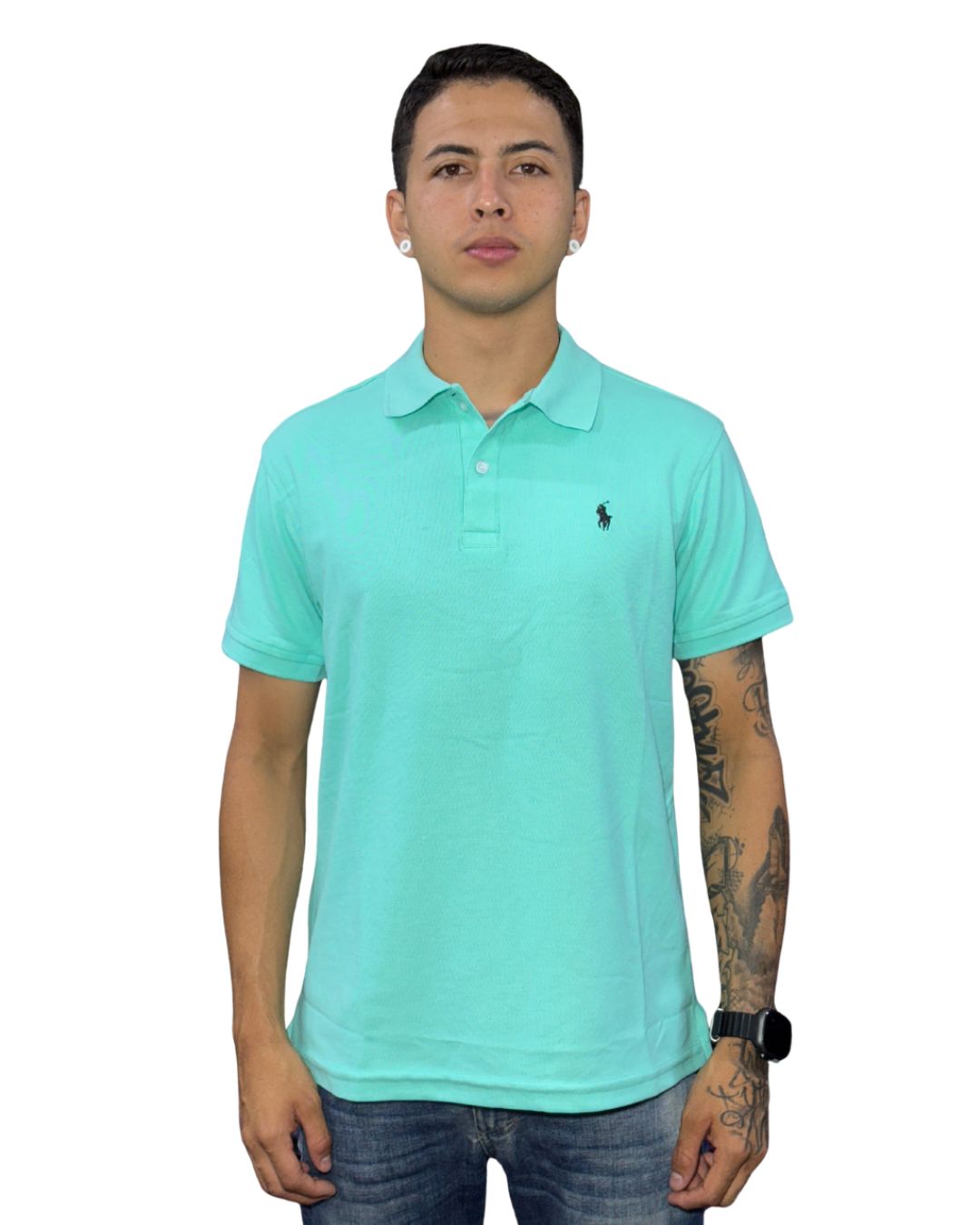 Camiseta Polo para Hombre ref1 verde menta