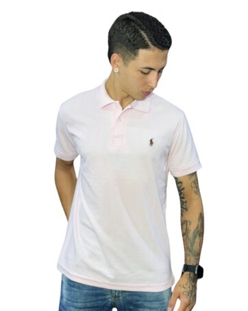 Camiseta Polo rosado para Hombre ref1