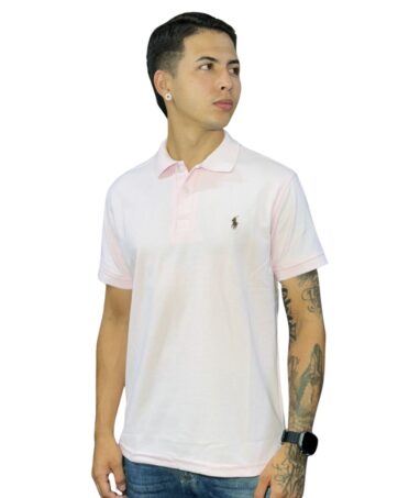 Camiseta Polo rosado para Hombre ref1