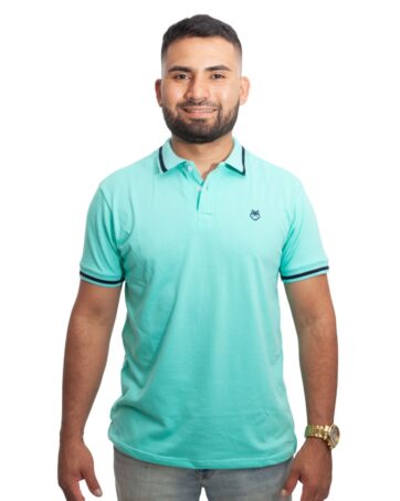 Camiseta Polo verde menta para Hombre j2