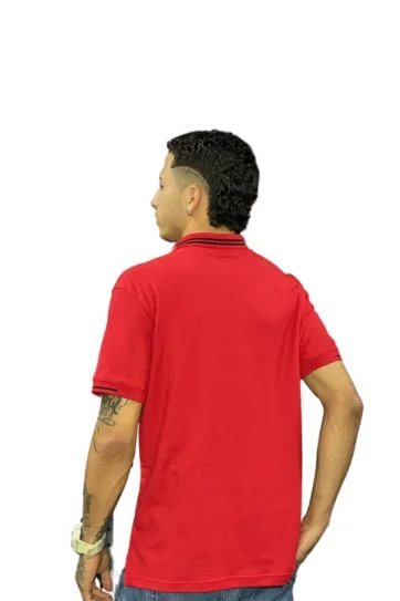 Expertos en Camisetas Tipo POLO 208 Camiseta Polo negro rojo para Hombre j9