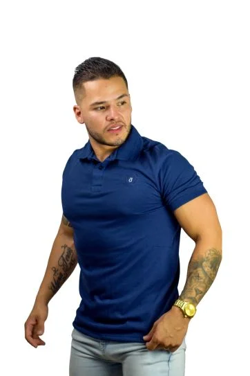 Expertos en Camisetas Tipo POLO 228 Camiseta Polo azul oscuro para Hombre j1