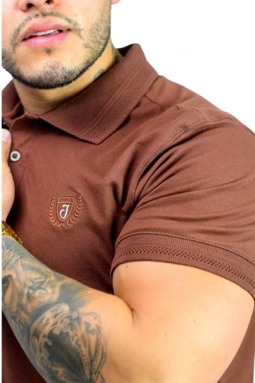 Expertos en Camisetas Tipo POLO 244 Camiseta Polo cafe para Hombre j1
