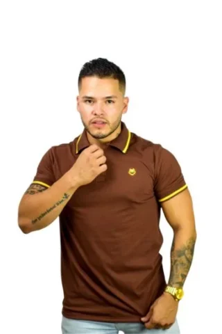 Expertos en Camisetas Tipo POLO 191 Camiseta Polo cafe para Hombre j2