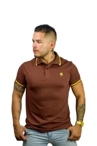 Expertos en Camisetas Tipo POLO 192 Camiseta Polo cafe para Hombre j2