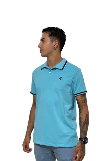 Expertos en Camisetas Tipo POLO 216 Camiseta Polo azul cielo para Hombre j2