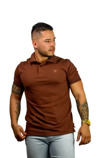 Expertos en Camisetas Tipo POLO 243 Camiseta Polo cafe para Hombre j1