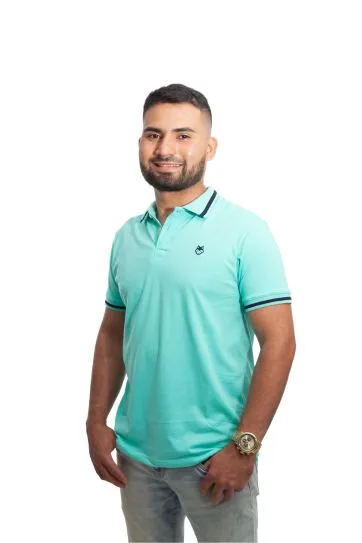 Expertos en Camisetas Tipo POLO 220 Camiseta Polo verde menta para Hombre j2